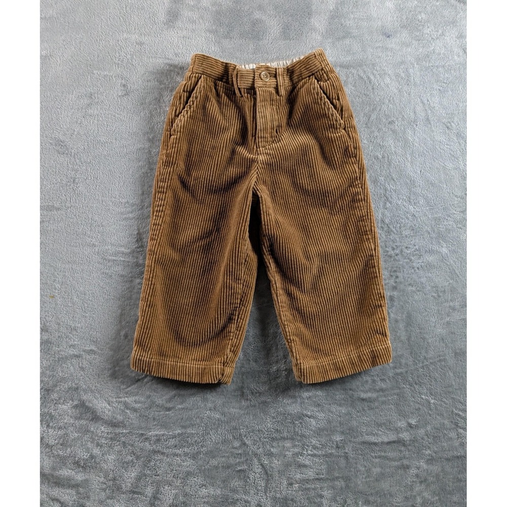 Polo Ralph Lauren Pants Toddler Boys 24M Brown Corduroy Elastic Waist